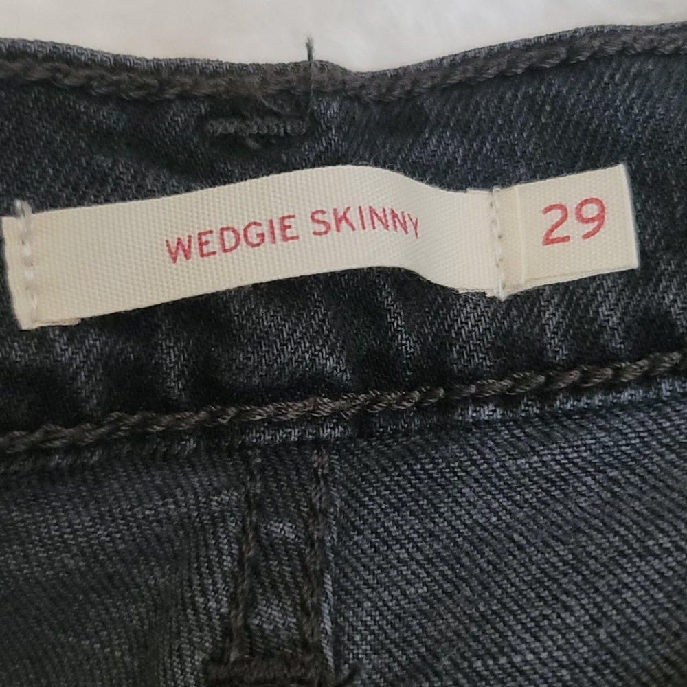 Levi's Button Fly Wedgie Skinny Denim Jeans - Picture 6 of 12